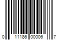 Barcode Image for UPC code 011186000067