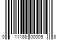 Barcode Image for UPC code 011188000058