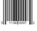 Barcode Image for UPC code 011188000072