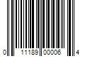 Barcode Image for UPC code 011189000064