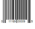 Barcode Image for UPC code 011189000095