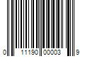 Barcode Image for UPC code 011190000039