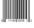 Barcode Image for UPC code 011190000053