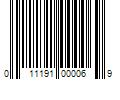 Barcode Image for UPC code 011191000069