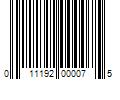 Barcode Image for UPC code 011192000075