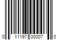 Barcode Image for UPC code 011197000070