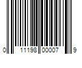 Barcode Image for UPC code 011198000079