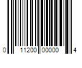 Barcode Image for UPC code 011200000004. Product Name: 