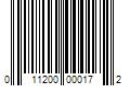 Barcode Image for UPC code 011200000172