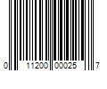 Barcode Image for UPC code 011200000257