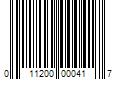 Barcode Image for UPC code 011200000417. Product Name: 