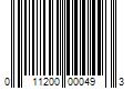 Barcode Image for UPC code 011200000493