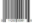 Barcode Image for UPC code 011200000615