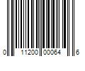 Barcode Image for UPC code 011200000646