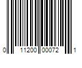 Barcode Image for UPC code 011200000721