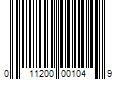 Barcode Image for UPC code 011200001049