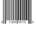 Barcode Image for UPC code 011200001100