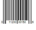 Barcode Image for UPC code 011200001506