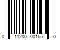 Barcode Image for UPC code 011200001650