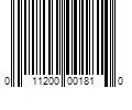 Barcode Image for UPC code 011200001810