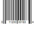 Barcode Image for UPC code 011200001834