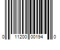 Barcode Image for UPC code 011200001940