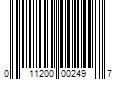 Barcode Image for UPC code 011200002497