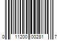 Barcode Image for UPC code 011200002817