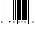 Barcode Image for UPC code 011200002909