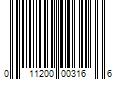 Barcode Image for UPC code 011200003166