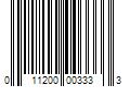 Barcode Image for UPC code 011200003333