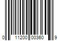 Barcode Image for UPC code 011200003609