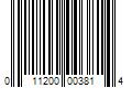 Barcode Image for UPC code 011200003814