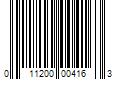 Barcode Image for UPC code 011200004163