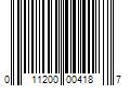 Barcode Image for UPC code 011200004187