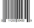 Barcode Image for UPC code 011200004309