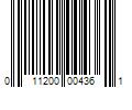 Barcode Image for UPC code 011200004361