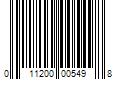 Barcode Image for UPC code 011200005498