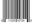 Barcode Image for UPC code 011200007249