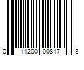 Barcode Image for UPC code 011200008178