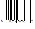 Barcode Image for UPC code 011203000087