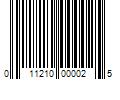 Barcode Image for UPC code 011210000025