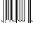 Barcode Image for UPC code 011210000070