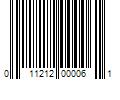 Barcode Image for UPC code 011212000061