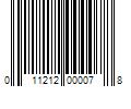 Barcode Image for UPC code 011212000078