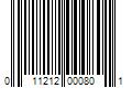 Barcode Image for UPC code 011212000801