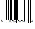 Barcode Image for UPC code 011214000076