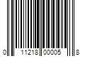 Barcode Image for UPC code 011218000058