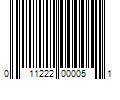 Barcode Image for UPC code 011222000051