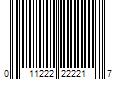 Barcode Image for UPC code 011222222217